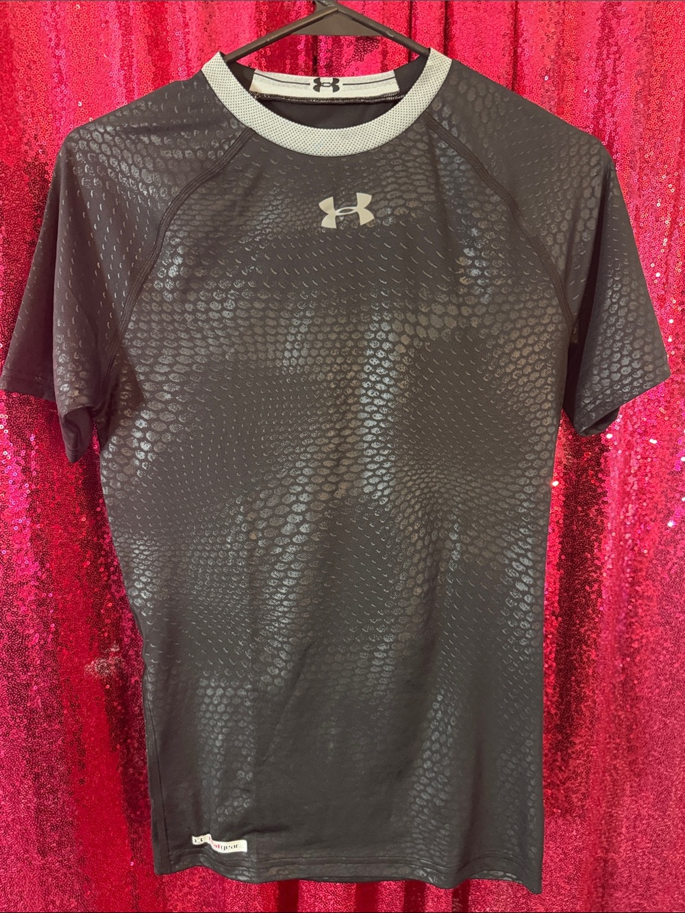 Under Armour Black Short Sleeve Tech Tee with Reflective Logo